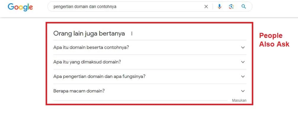 Contoh People Also Ask